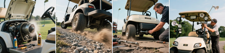 Fuentes centrales de ruido en carritos de golf