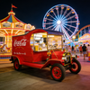 Icónico camión de comida retro de Coca-Cola: carrito de refrigerios multifuncional famoso en Internet para mercados nocturnos (personalizable)