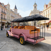YATIAN LY11N Coche eléctrico vintage rosa y dorado personalizado de 11 asientos: servicio de traslado turístico rentable con múltiples escenas