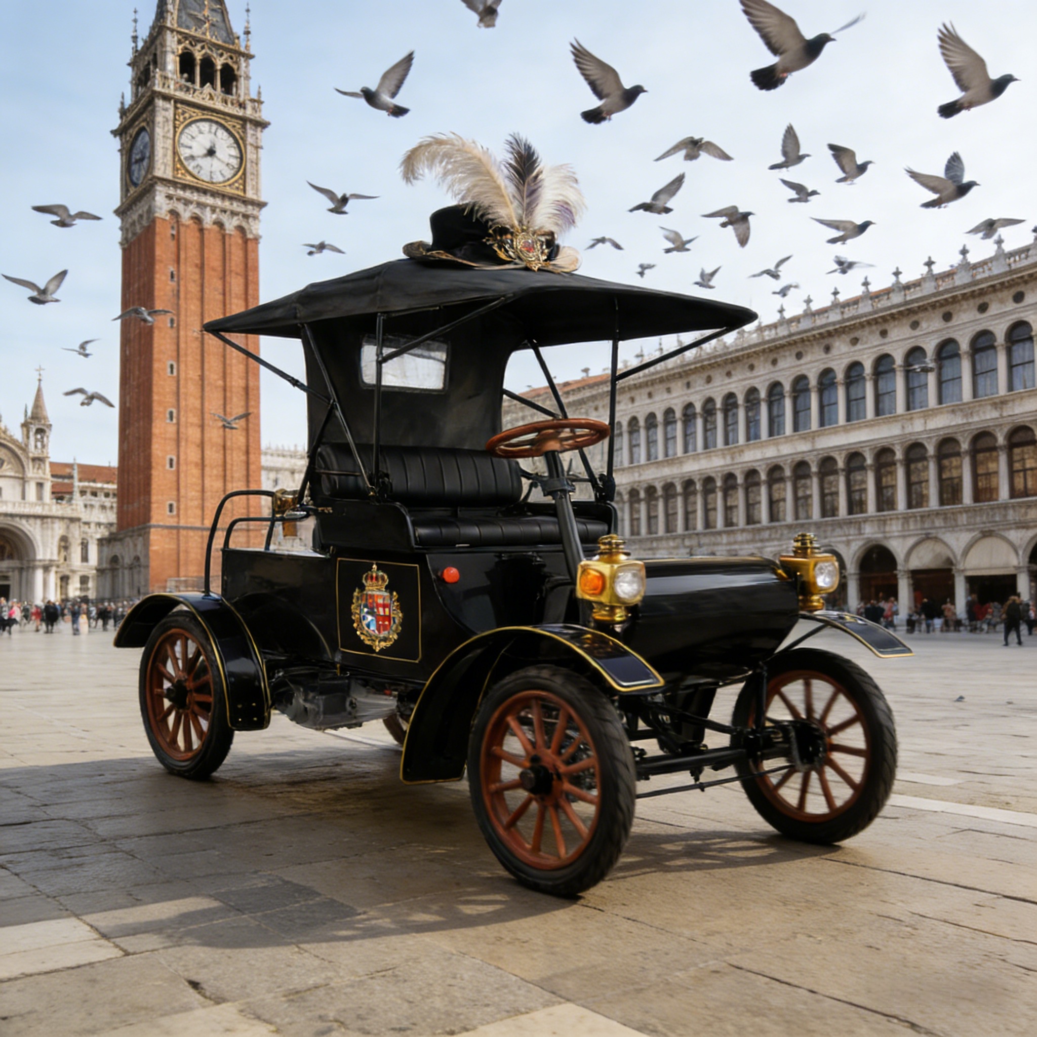 Coche turístico eléctrico antiguo para centros turísticos, bodas y ciudades históricas: estilo clásico de 2 plazas | Yatian LY02A