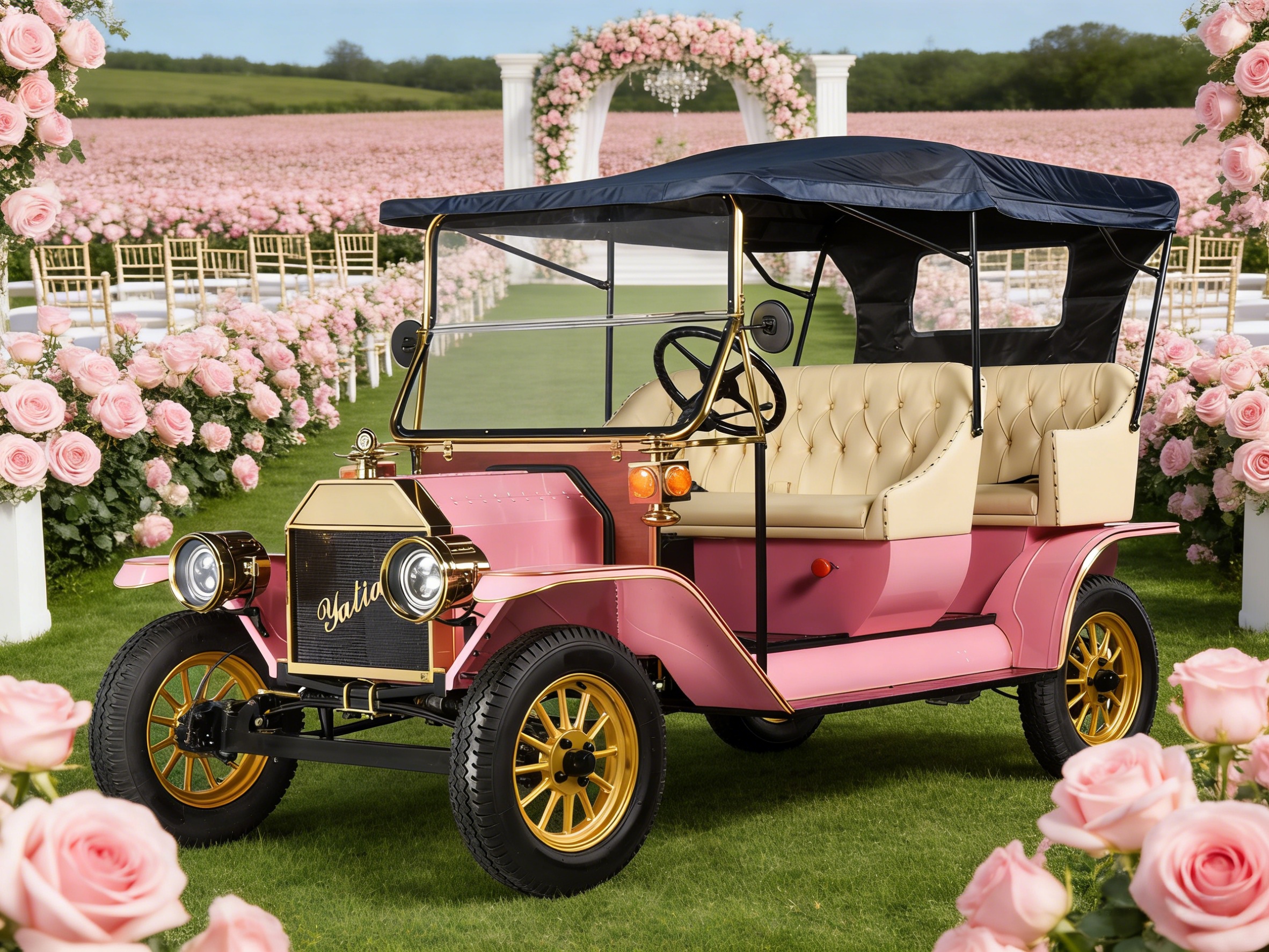 Conserje de bodas y oferta especial para el mercado de Medio Oriente: automóvil eléctrico retro YATIAN $ 8100, punto de equilibrio rápido