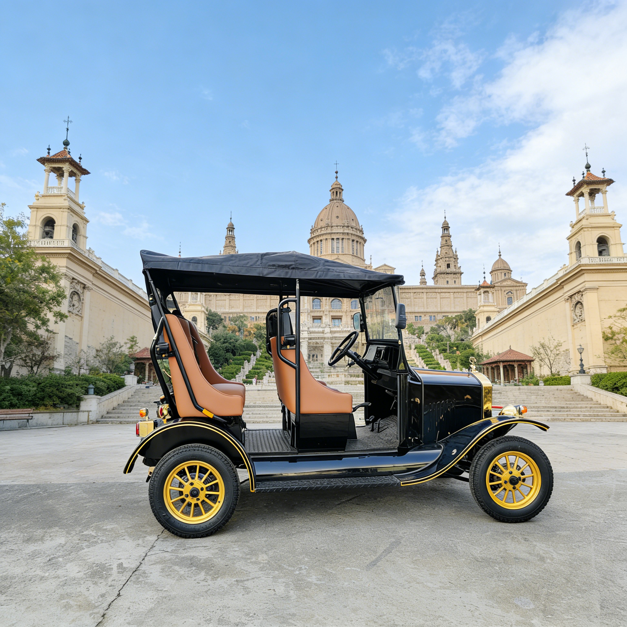 Coche turístico antiguo eléctrico de 4 plazas con certificación COC (LY05B) | YATIAN