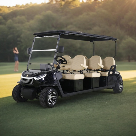 Carro de golf Yatian GQ06C de 6 plazas con motor de alto rendimiento de 48 V y 5 KW y duradero