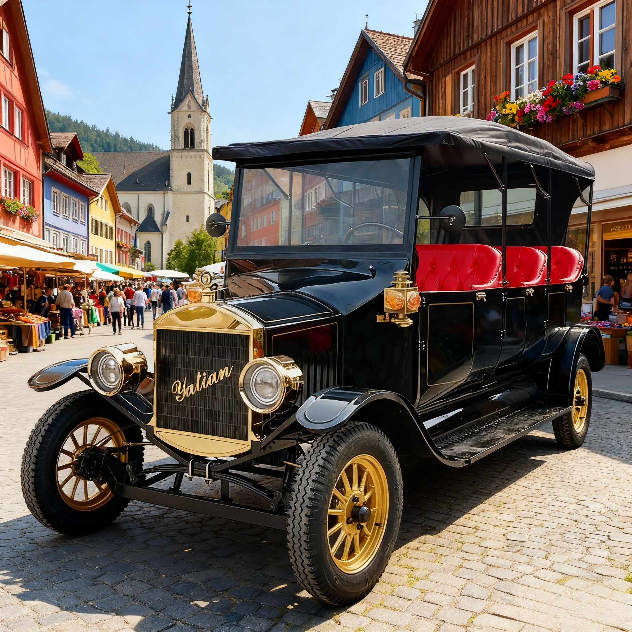 Yatian Ly08n Black MultipUrpose Most Collectible Black Vintage Car Vintage Car