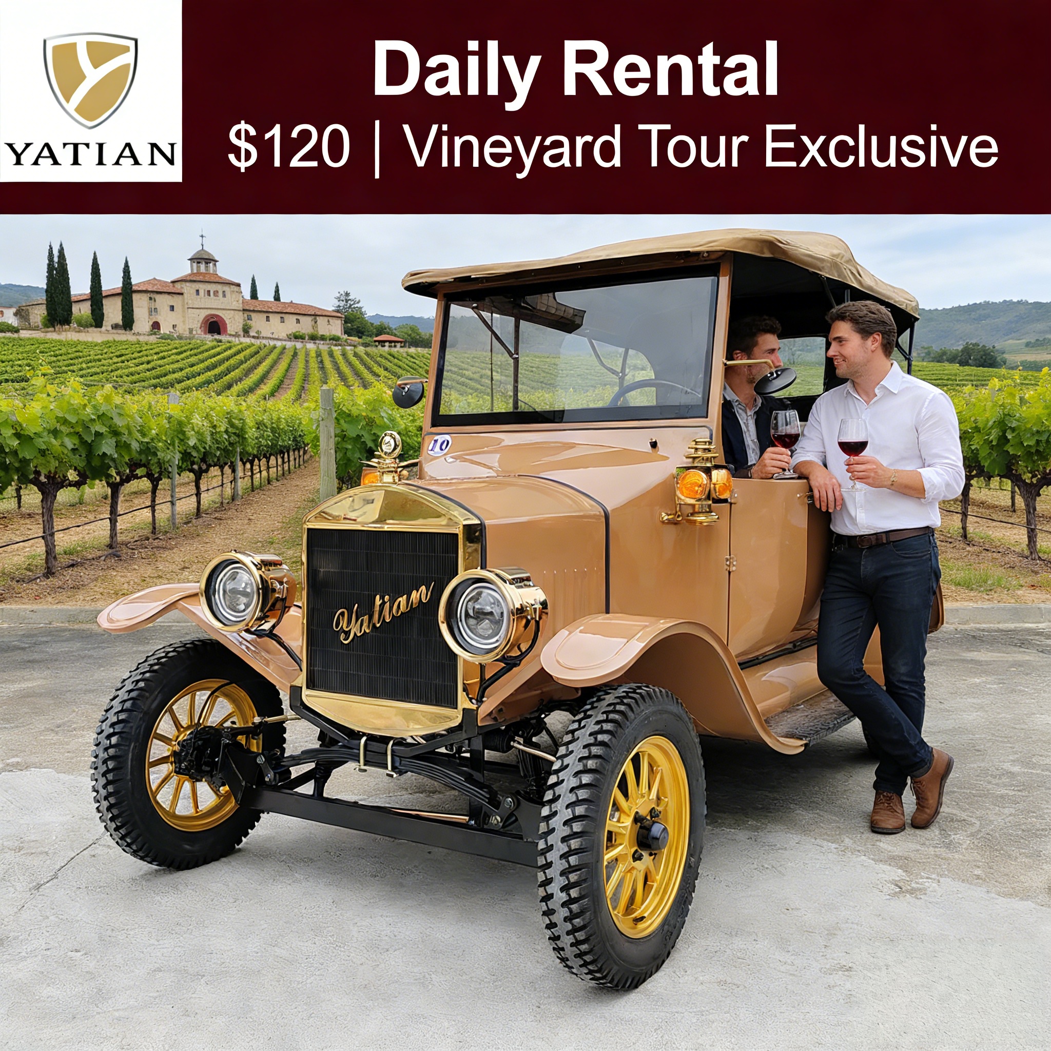 Veh&iacute;culo el&eacute;ctrico retro comercial Yatian (2)