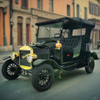 Parque de atracciones Coche vintage negro personalizado