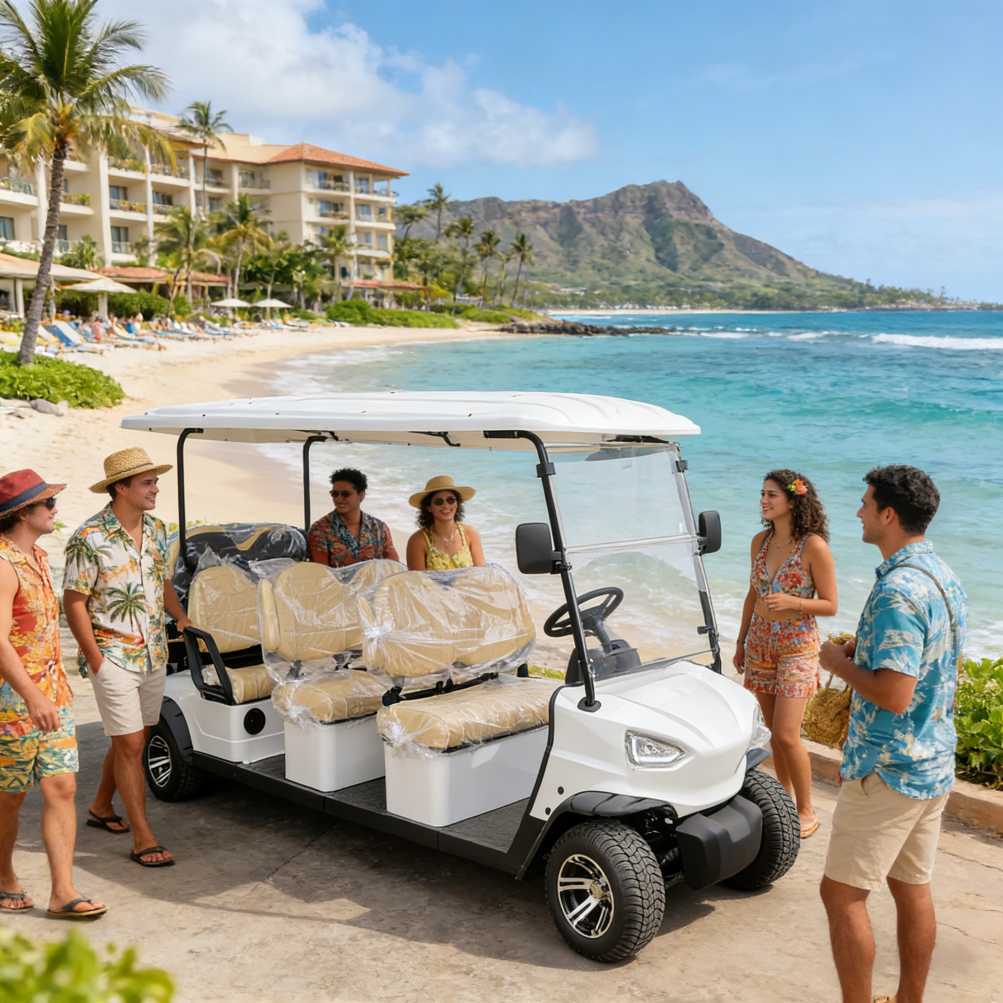 Carro de golf tur&iacute;stico el&eacute;ctrico de 8 plazas (1)