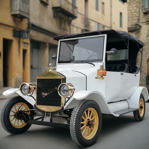 Coche vintage blanco más coleccionable de usos múltiples