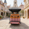 YATIAN LY11N Coche eléctrico vintage rosa y dorado personalizado de 11 asientos: servicio de traslado turístico rentable con múltiples escenas