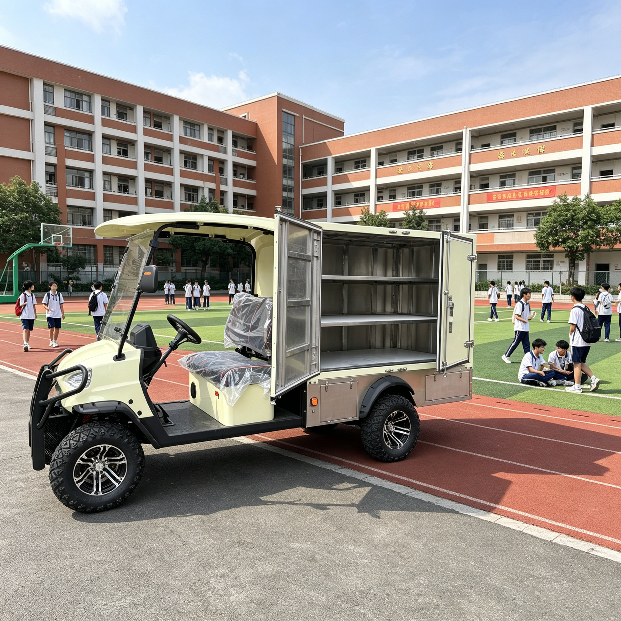 Carro de golf eléctrico 4x4 con caja de carga (Modelo GQ04X)