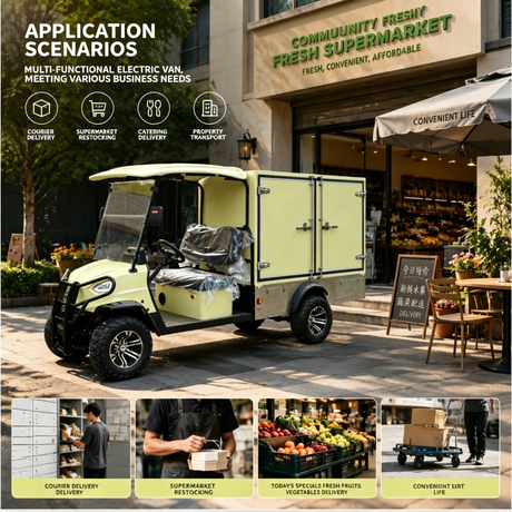 Carro de golf eléctrico 4x4 con caja de carga (Modelo GQ04X)